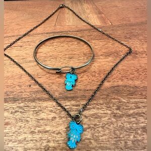 Francesca’s Owl bracelet and matching necklace